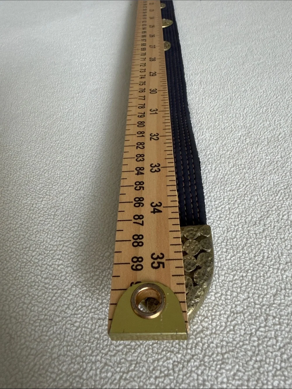 Sand Castle Navy Blue Women's Belt with Brass Hardware